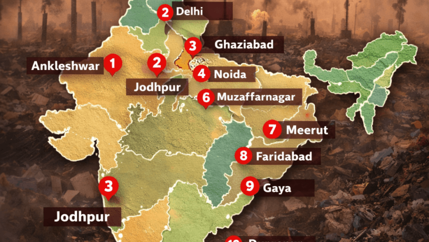 top 10 most polluted cities in India