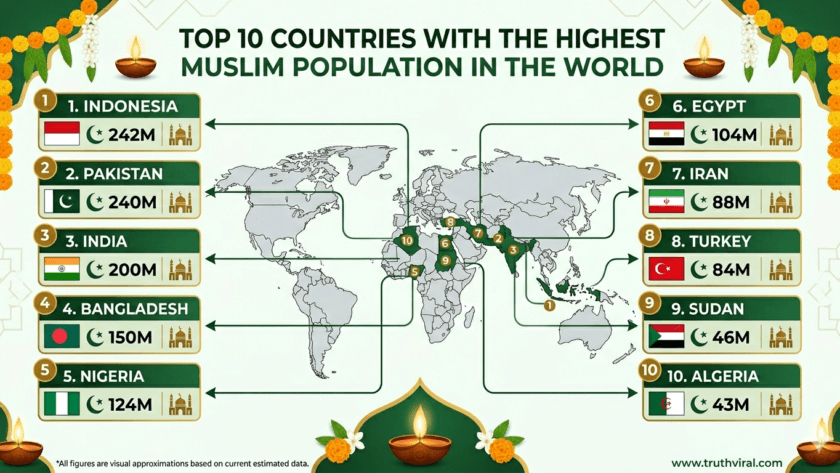 Top 10 Countries with Highest Muslim Population in the World