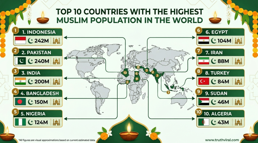 Top 10 Countries with Highest Muslim Population in the World