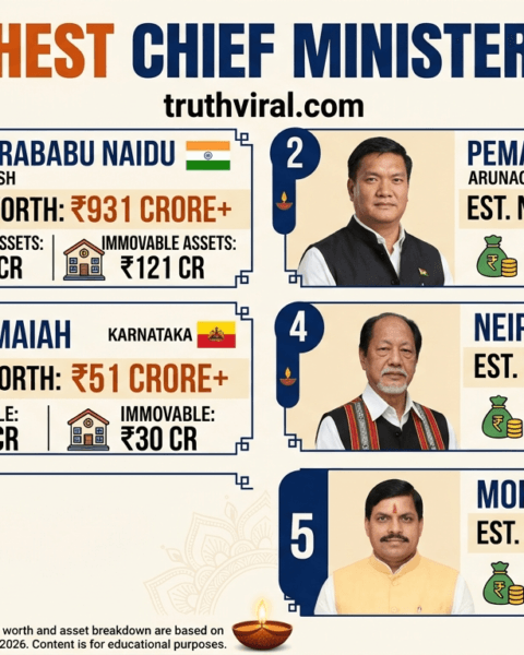 Top 5 Richest Chief Ministers in India