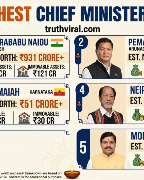 Top 5 Richest Chief Ministers in India
