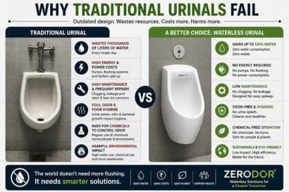 Water-Saving Urinals by Zerodor for Eco-Friendly