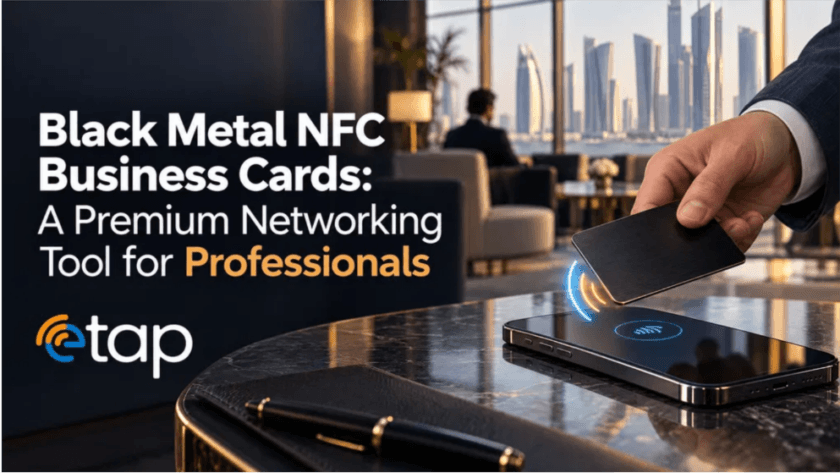 Black Metal NFC Business Cards